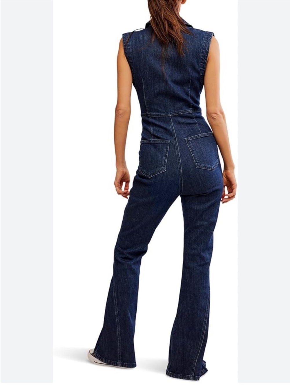 NWT Free People Crvy Ring The Alarm One Piece Denim Jumpsuit Sz XS - Picture 2 of 9
